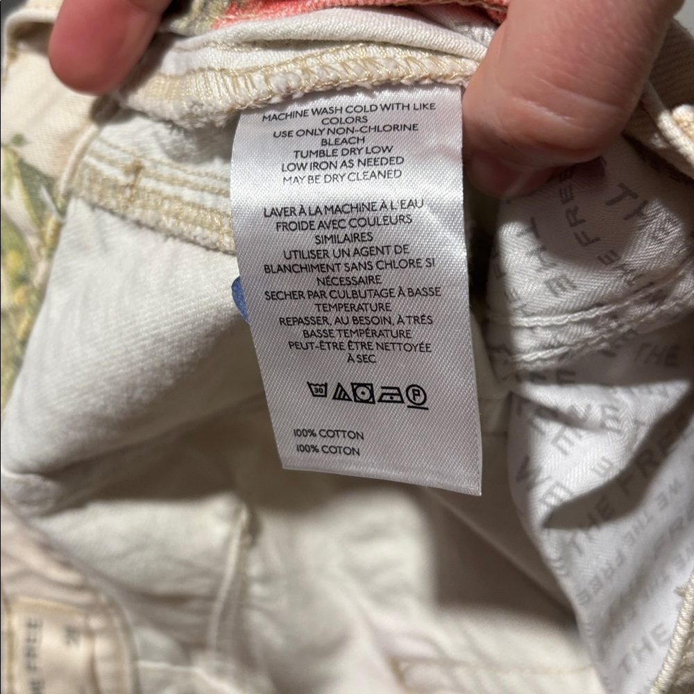 WE THE FREE veggies good luck printed barrel jeans - Picture 6 of 6